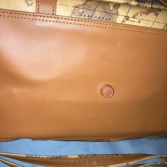 Elan 1969 Classic Map-Print Tan Weekender Bag - Picture 5 of 13